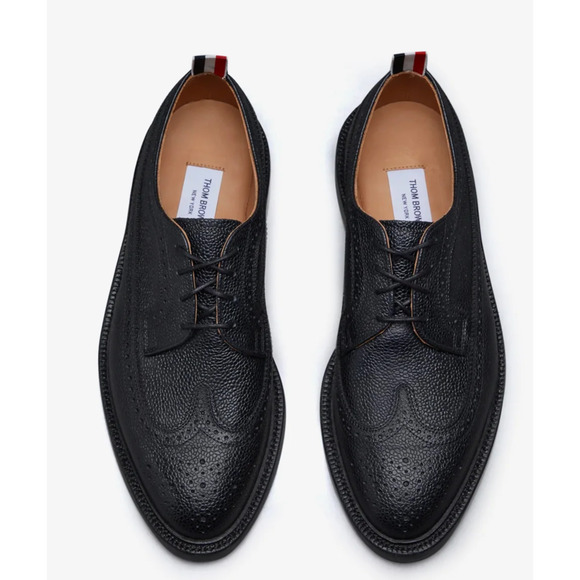 Thom Browne Black Leather Sole Longwing Derbys main image 13